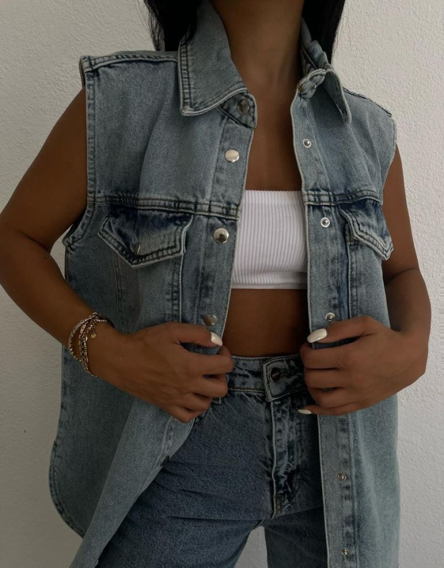 Toj sundayz | Khloe Denim Vest